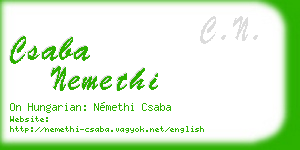 csaba nemethi business card